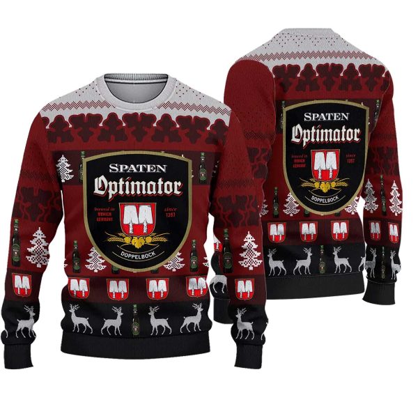 Spaten Optimator Beer Ugly Christmas Sweater