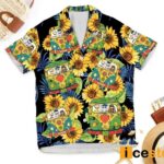 Sunflower Camping Car Hawaiian Shirt