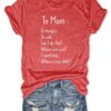 To Mom To Dad T-Shirt