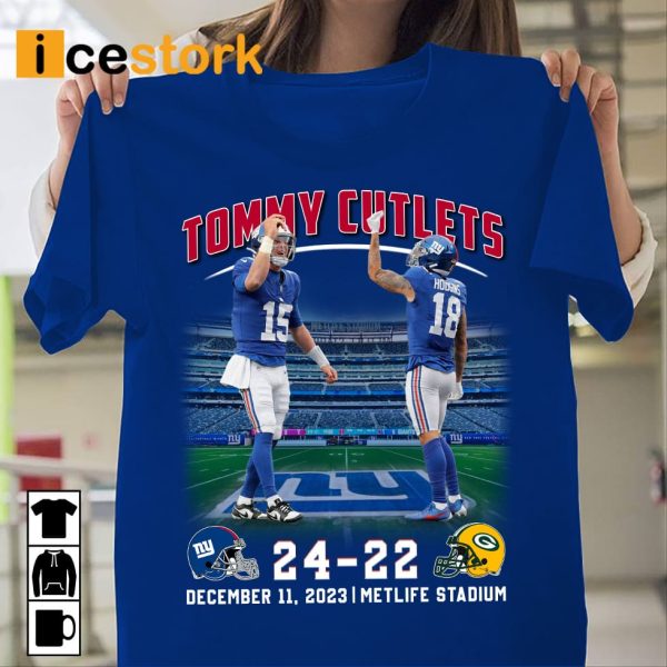 Tommy Cutlets NY Giants 24-22 GB Packers Shirt
