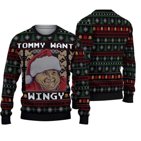 Tommy Want Wingy Funny Christmas Ugly Sweater