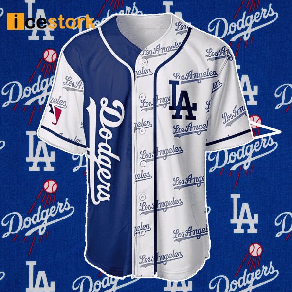 White And Blue Custom Name And Number LA Dodgers 2024 Baseball Jersey