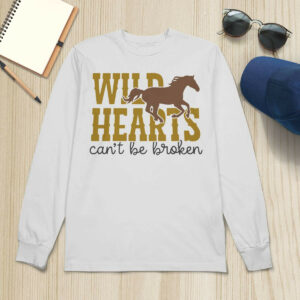 Wild Hearts Can’t Be Broken Horse Art Pattern Print Casual Shirt