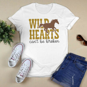 Wild Hearts Can’t Be Broken Horse Art Pattern Print Casual Shirt