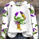 Women’s Carnival Abstract Dot Art Print Sweatshirt