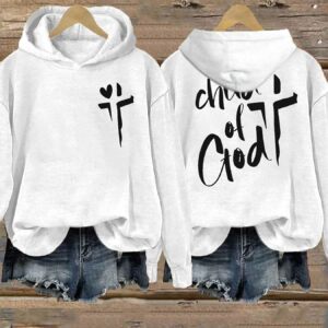 Women's Cross Child Of God Print Hoodie