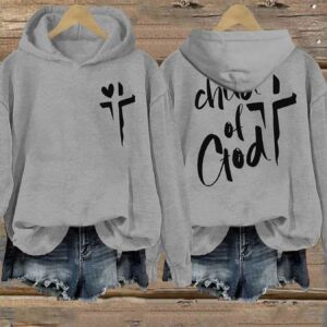 Women's Cross Child Of God Print Hoodie1