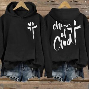 Women's Cross Child Of God Print Hoodie111