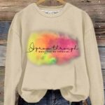 Women’s Grow Through What You Go Through Print Casual Sweatshirt