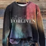 Women’s Not Perfect Just Forgiven Print Casual Sweatshirt