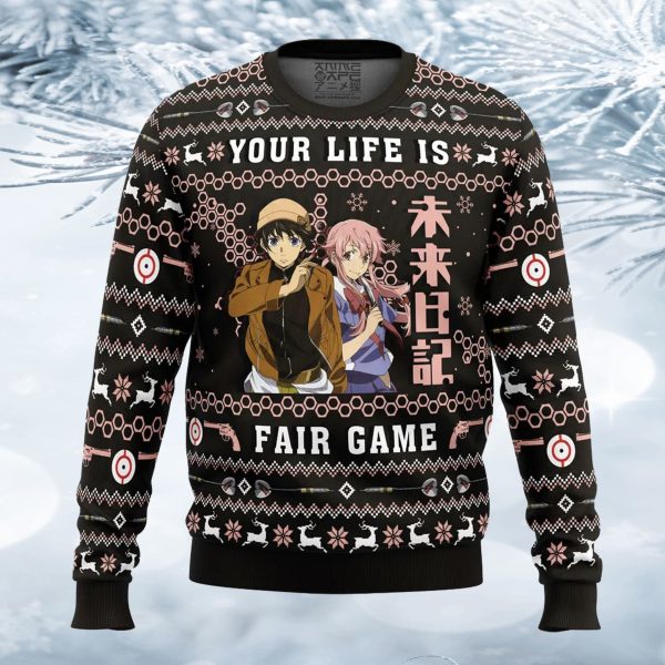 Your Life is Fair Game Ugly Christmas Sweater