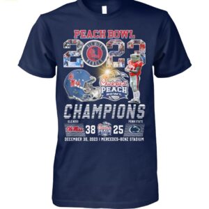 2023 Chick Fil A Peach Bowl Champions Ole Miss 38 25 Penn State Shirt