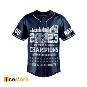 2023 NFC East Division Champions Let's Go Cowboys Baseball Jersey