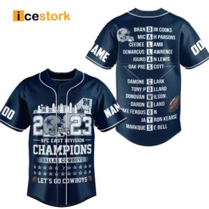 2023 NFC East Division Champions Let's Go Cowboys Baseball Jersey