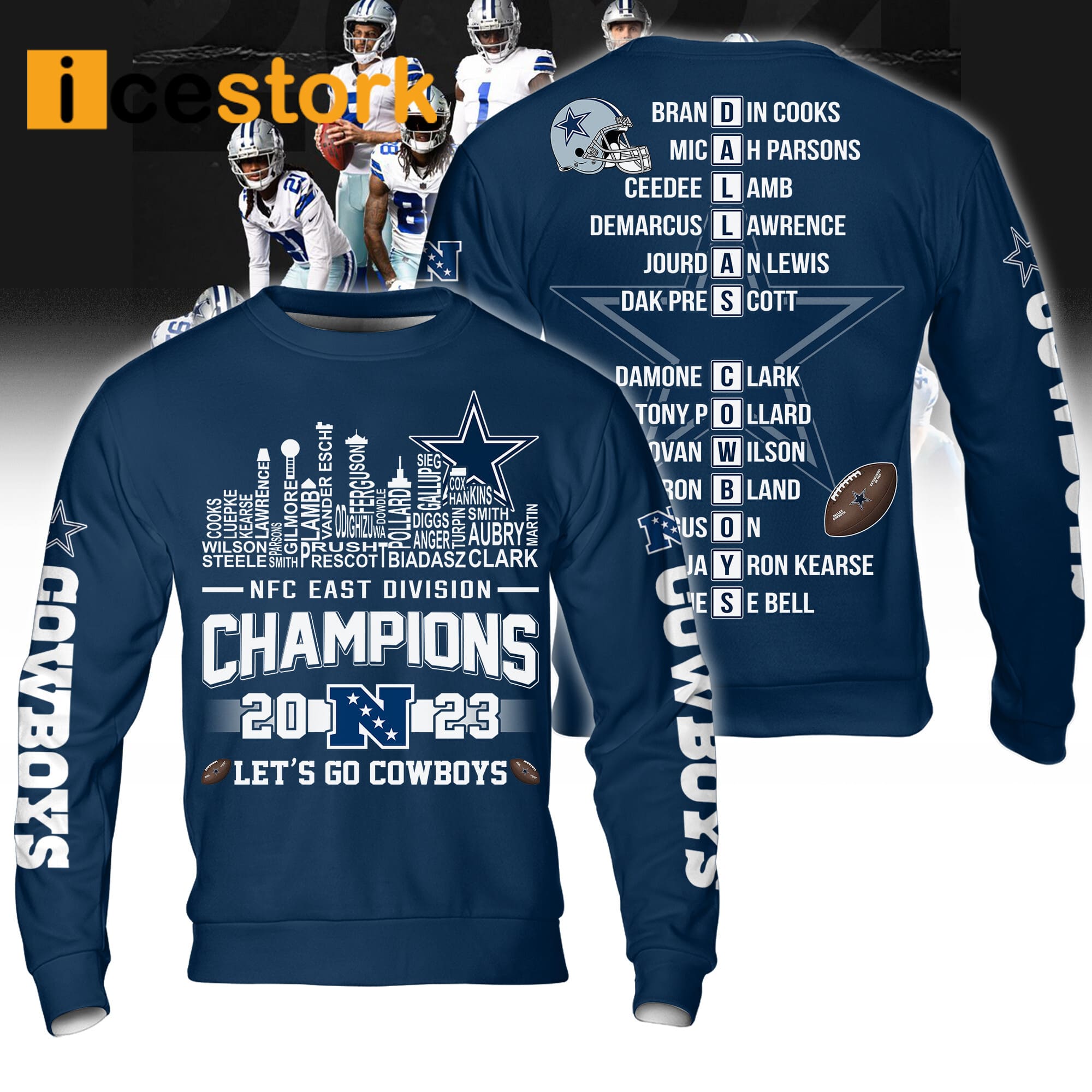 2023 NFC East Division Champions Let's Go Cowboys Shirt - Icestork