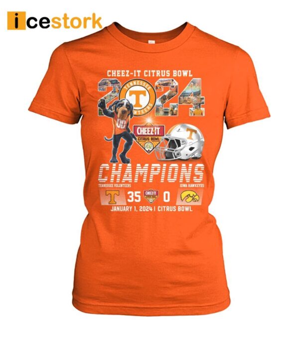 2024 Cheez-it Citrus Bowl Champions Tennessee 35-0 IOWA Shirt