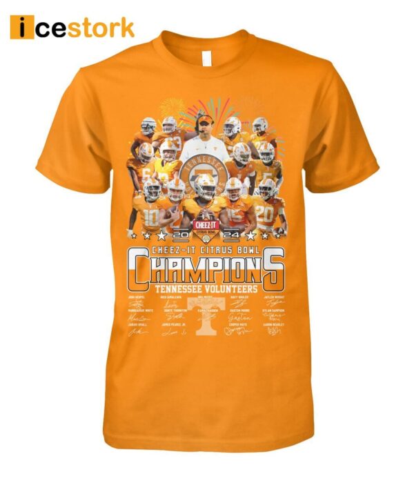 2024 Cheez-it Citrus Bowl Champions Tennessee Signature Shirt