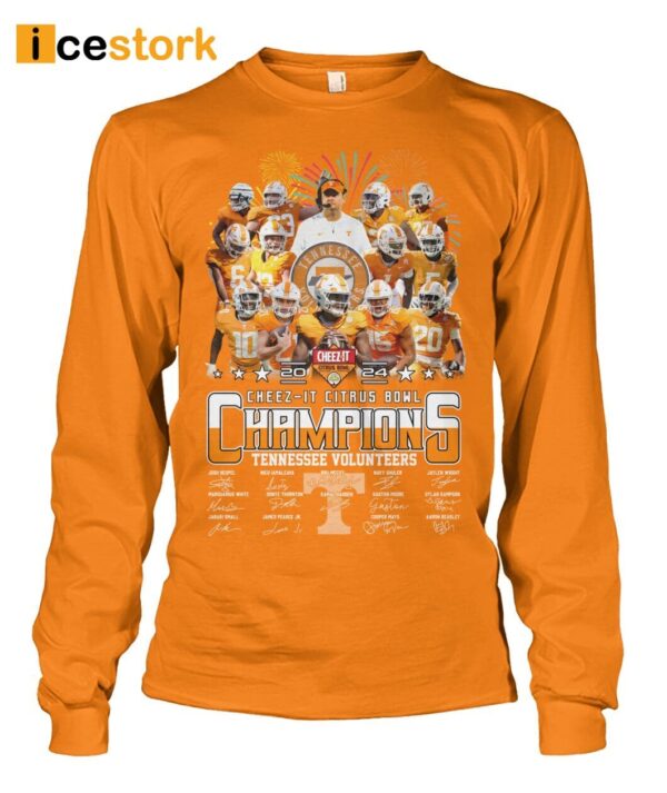 2024 Cheez-it Citrus Bowl Champions Tennessee Signature Shirt