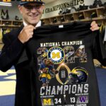 2024 National Champions Michigan 34-13 Huskies Shirt