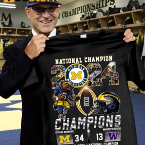 2024 National Champions Michigan 34 13 Huskies Shirt