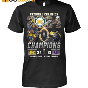 2024 National Champions Michigan 34 13 Huskies Shirt