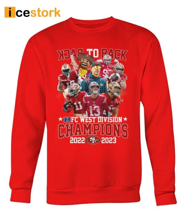 49ers Back To Back NFC West Division Champions 2022-2023 Shirt