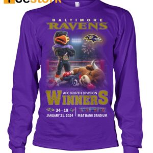 AFC North Division Winners Ravens 34 10 Texans Shirt