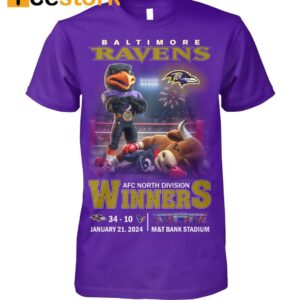 AFC North Division Winners Ravens 34 10 Texans Shirt