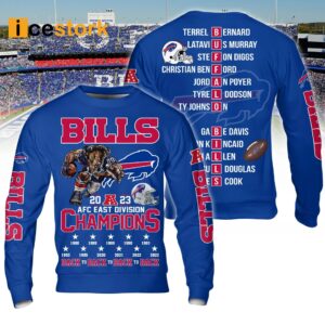 Bills 2023 AFC East Division Champions 3D T Shirt