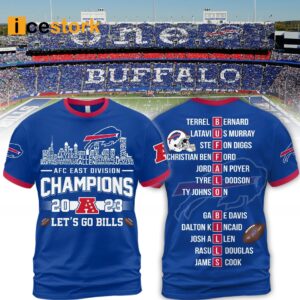 Bills 2023 AFC East Division Champions Let's Go Bills Shirt
