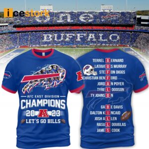 Bills 2023 AFC East Division Champions Let's Go Bills Signature Shirt