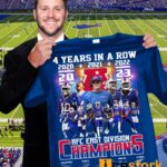 Bills 4 Years In A Row AFC East Division Champions Signature Shirt