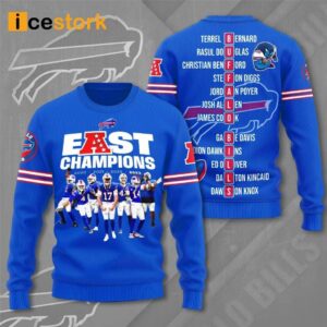 Bills AFC East Champions 3D Hoodie