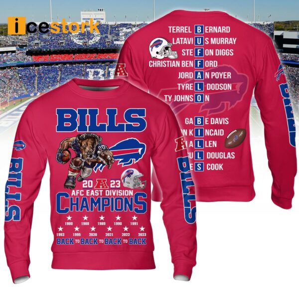 Bills AFC East Division Champions 3D T-Shirt