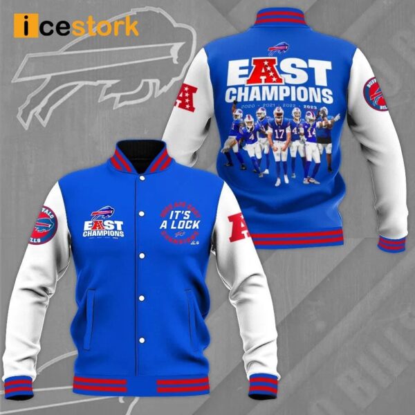 Bills It’s A Lock 2023 AFC East Champions Baseball Jacket