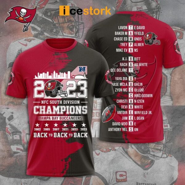 Bucaneers NFC South Division Champions Back To Back To Back Shirt