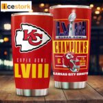 Chiefs Super Bowl LVIII Champions Tumbler