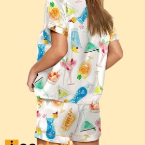 Colorful Cocktail Short Pajama Set