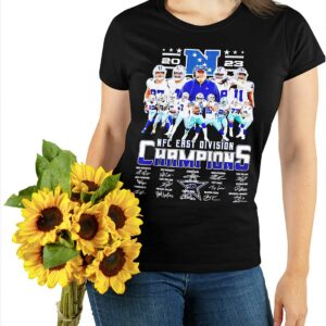 Cowboys 2023 NFC East Division Champions Signatures Shirt2