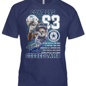 Cowboys 88 Ceedee Lamb Career Highlights And Awards Signatures Shirt