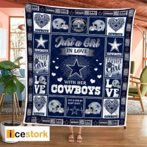 Cowboys Just A Girl In Love With Her Cowboys Blanket