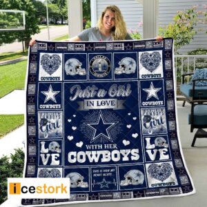 Cowboys Just A Girl In Love With Her Cowboys Blanket