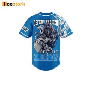 Detroit Lions Defend The Den Custom Jersey