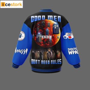 Doctor Who Good Men Don't Need Rules Baseball Jacket