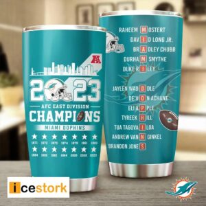 Dophins 2023 AFC East Division Champions Tumbler