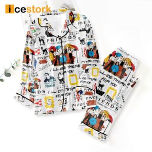 Friends I'll Be There For You Button Down Pajamas Set