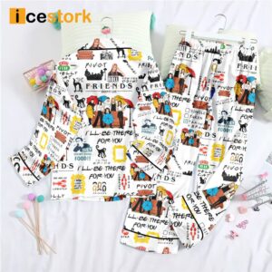 Friends I'll Be There For You Button Down Pajamas Set