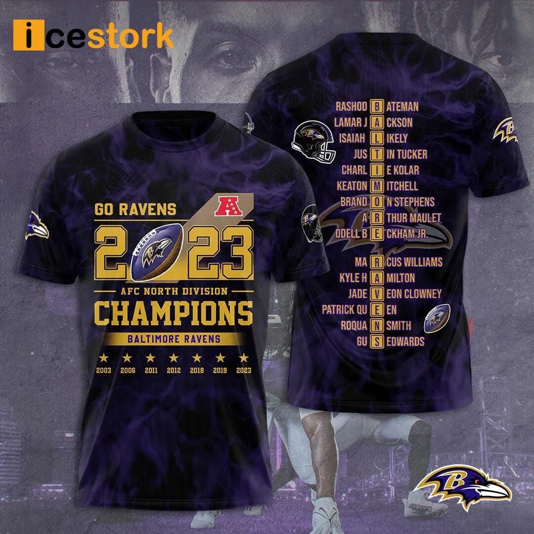 Go Ravens 2023 AFC North Division Champions Shirt - Icestork