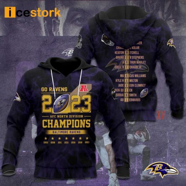 Go Ravens 2023 AFC North Division Champions Shirt