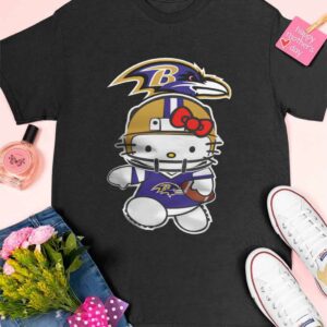 Hello Kitty Baltimore Ravens Shirt